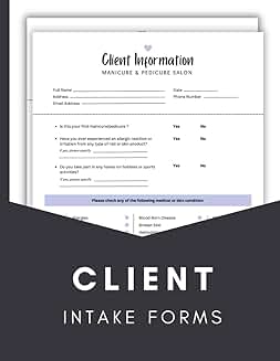 Client Intake Form for Spa and Beauty Services