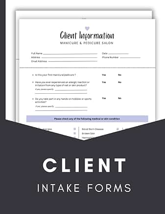 Client Intake Form for Spa and Beauty Services