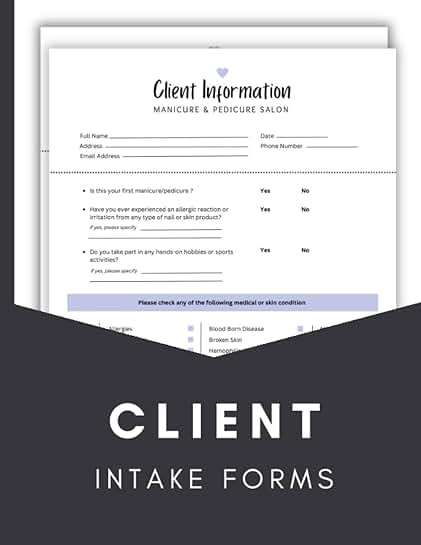 Client Intake Form for Spa and Beauty Services