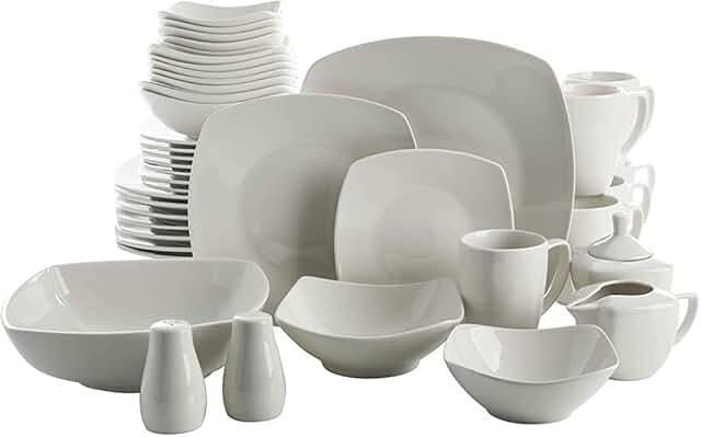 White 39-Piece Dinnerware Set