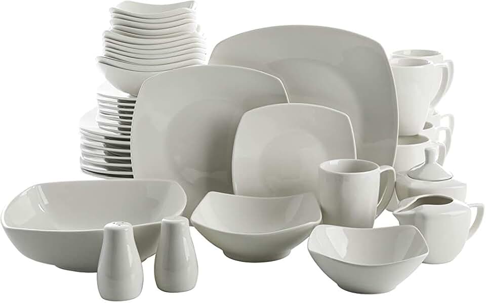 White 39-Piece Dinnerware Set