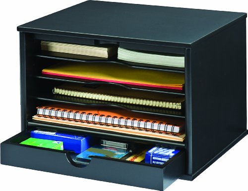 Midnight Black 4-Shelf Desktop Organizer