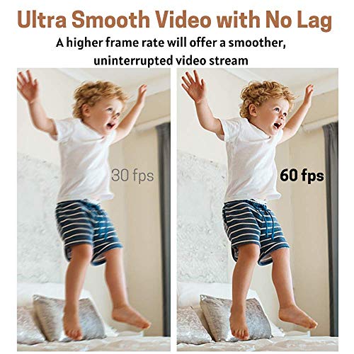 N980P 1080P 60FPS Webcam with Microphone, HD USB Computer Camera, Built-in Dual Noise Reduction Mics, 120 Degrees Wide-Angle for Zoom/Skype/FaceTime/Teams, PC Mac Desktop (Renewed)