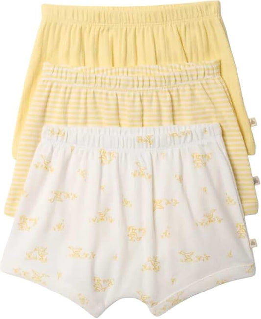 Set of three baby pull-on shorts