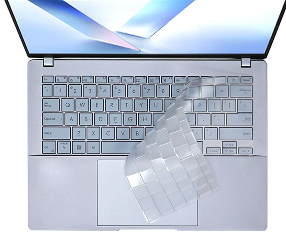 Clear silicone keyboard cover for 14-inch laptops