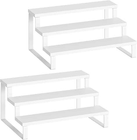 Set of 2 Wooden Spice and Display Riser Stands
