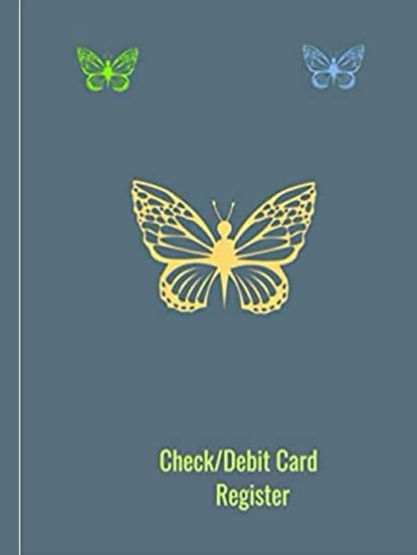 Check and Debit Card Register with Butterfly Cover