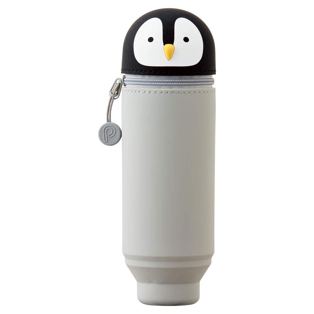 Kawaii Penguin Stand-Up Pencil Case for School and Office