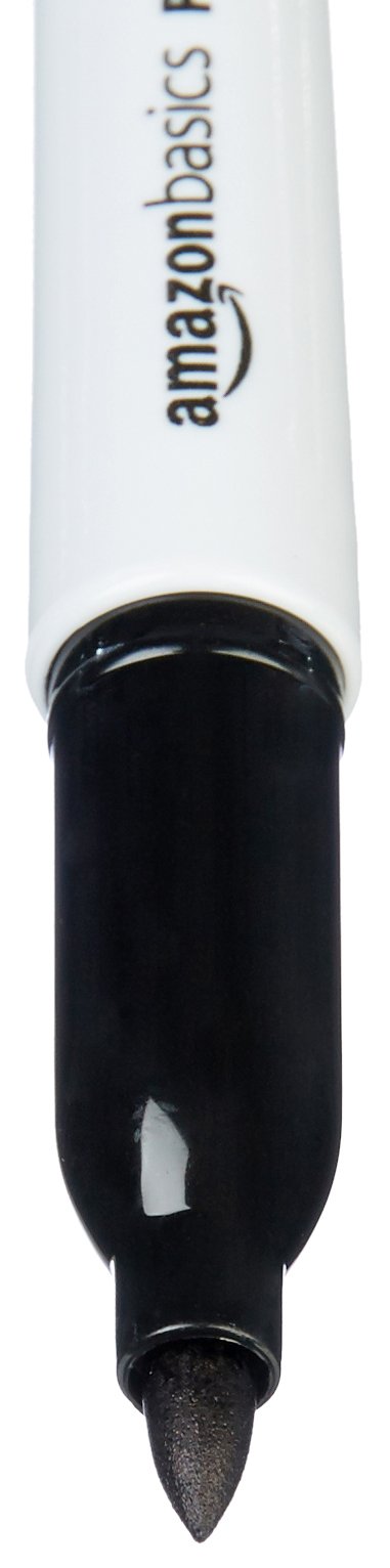 Black fine tip permanent markers, 24-pack