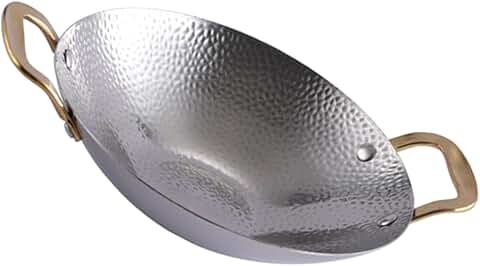 Stainless Steel Double Handle Wok for Cooking