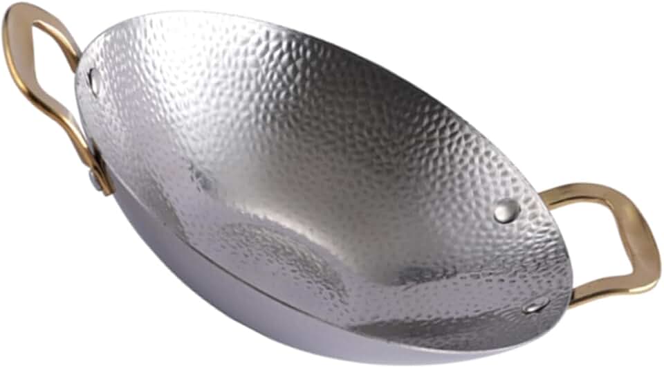 Stainless Steel Double Handle Wok for Cooking