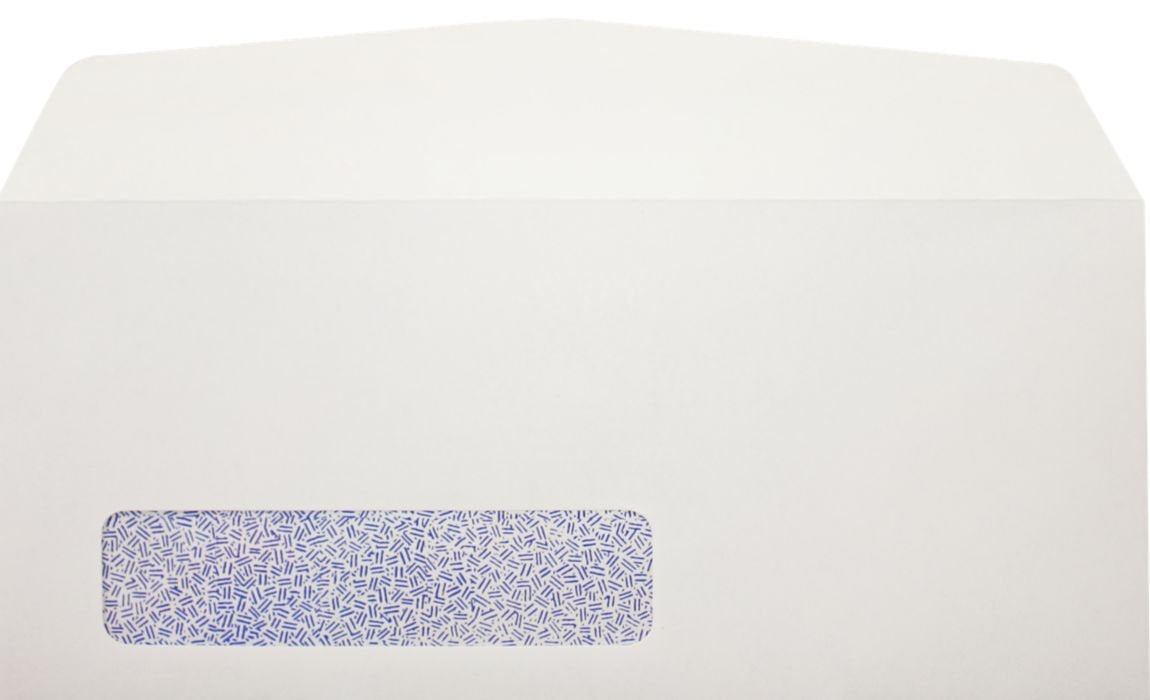 Business Window Envelopes, 4 1/8" x 9 1/2", Bright White, 50 Pack