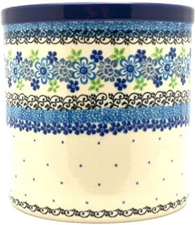 Flower Design Pottery Utensil Holder