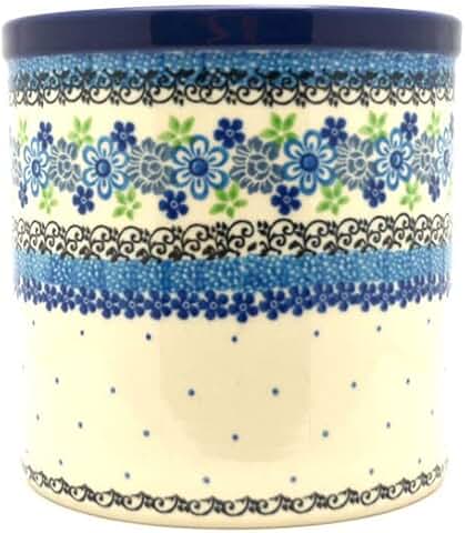 Flower Design Pottery Utensil Holder