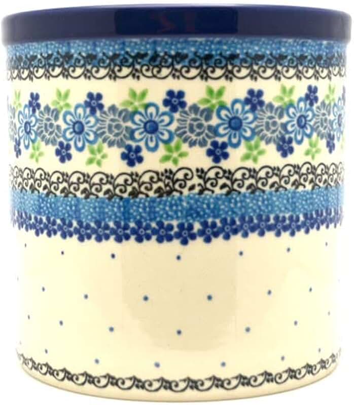 Cherry Blossom Polish Pottery Utensil Holder