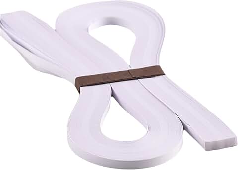 White Quilling Paper Strips, 5mm, 21.2 inches, 120 pcs