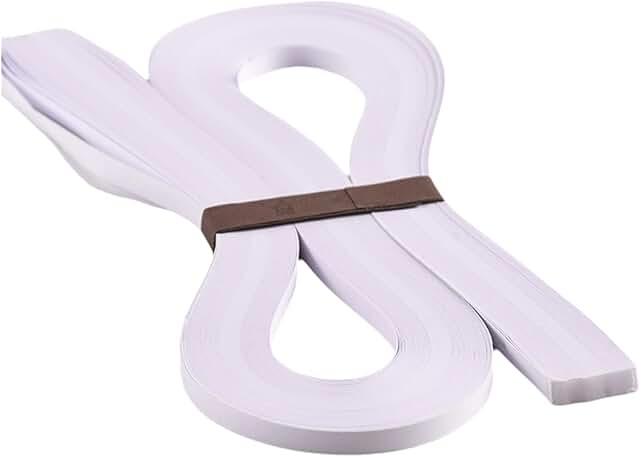 White Quilling Paper Strips, 5mm, 21.2 inches, 120 pcs