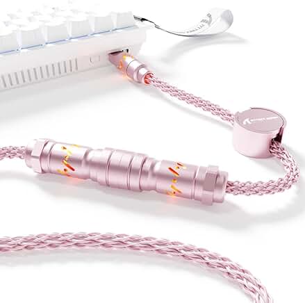 Custom Braided Aviator Cable with RGB Light and Magnetic Nameplate