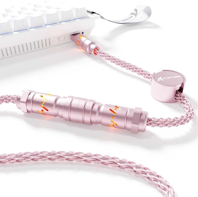 Custom Braided Aviator Cable with RGB Light and Magnetic Nameplate