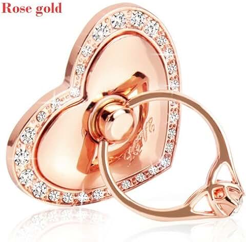 Heart-Shaped Metal Phone and Tablet Stand in Rose Gold