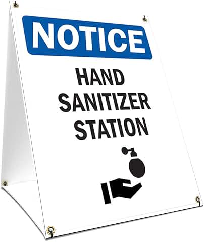 OSHA Hand Sanitizer Station Sign, 18x24 inches