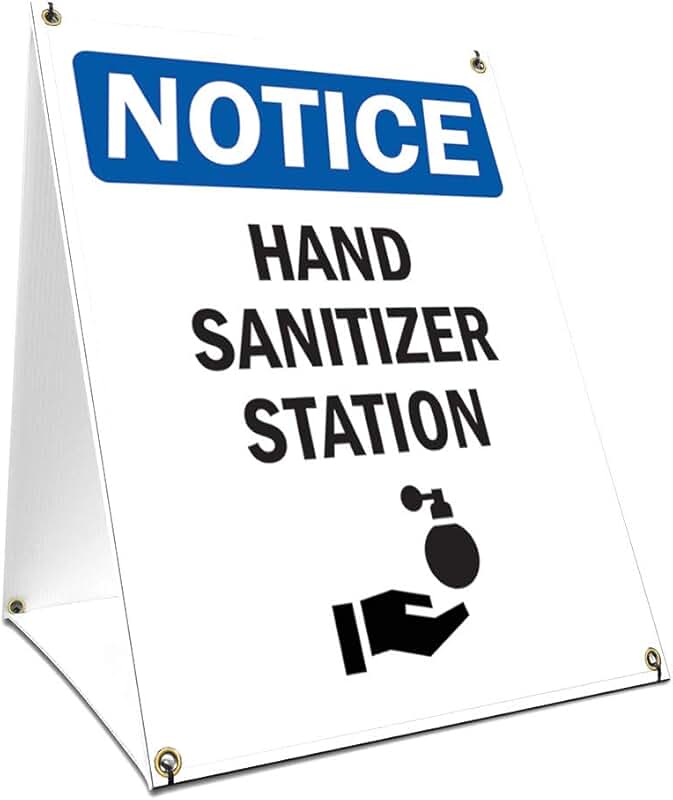OSHA Hand Sanitizer Station Sign, 18x24 inches