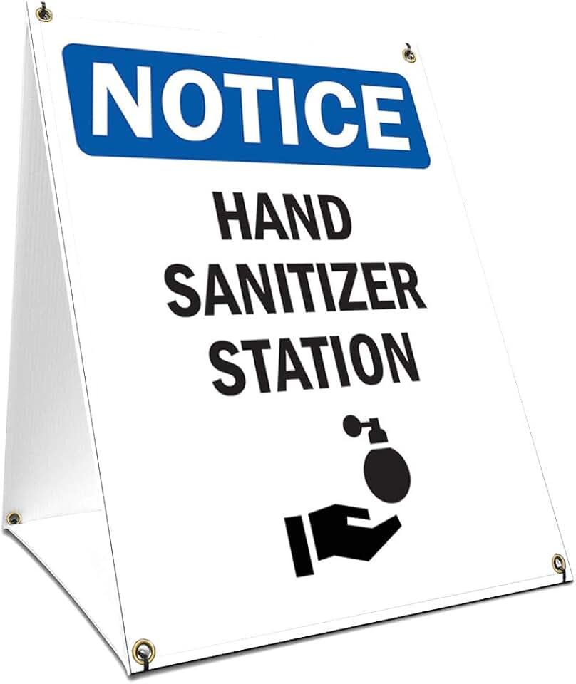 OSHA Hand Sanitizer Station Sign, 18x24 inches