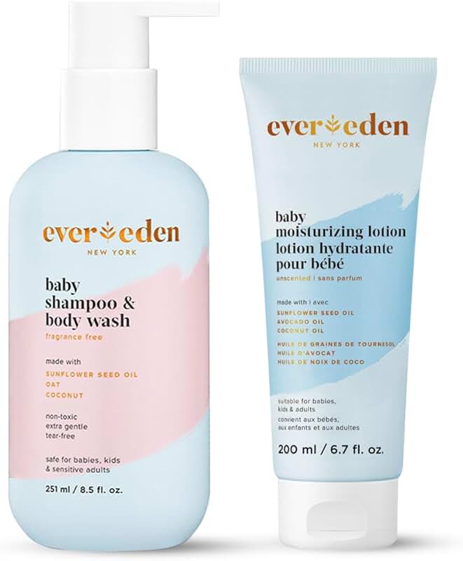 Baby Bathtime Set: Gentle Lotion and 2-in-1 Shampoo and Body Wash