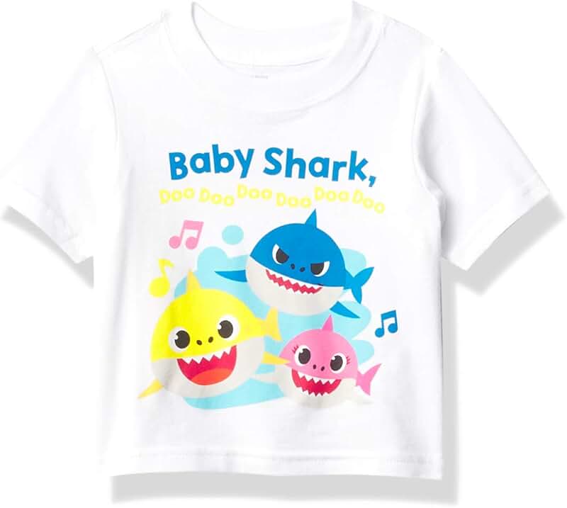 Baby Shark Family Short Sleeve T-Shirt for Boys