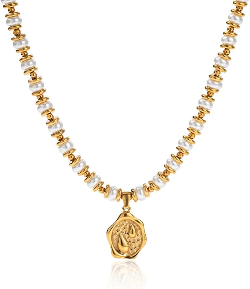 Sunburst Heart Pendant Necklace with Evil Eye and Pearl