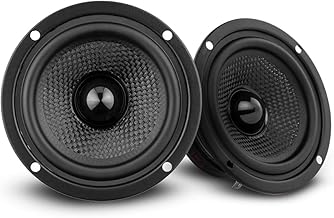 Pair of 3.5-inch full-range car speakers with Kevlar cone