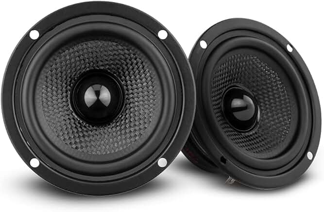 Pair of 3.5-inch full-range car speakers with Kevlar cone