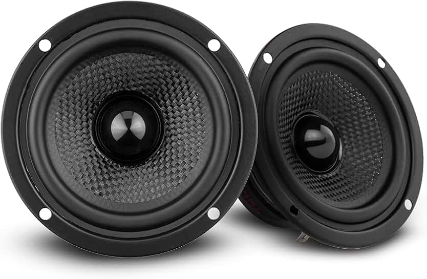 Pair of 3.5-inch full-range car speakers with Kevlar cone