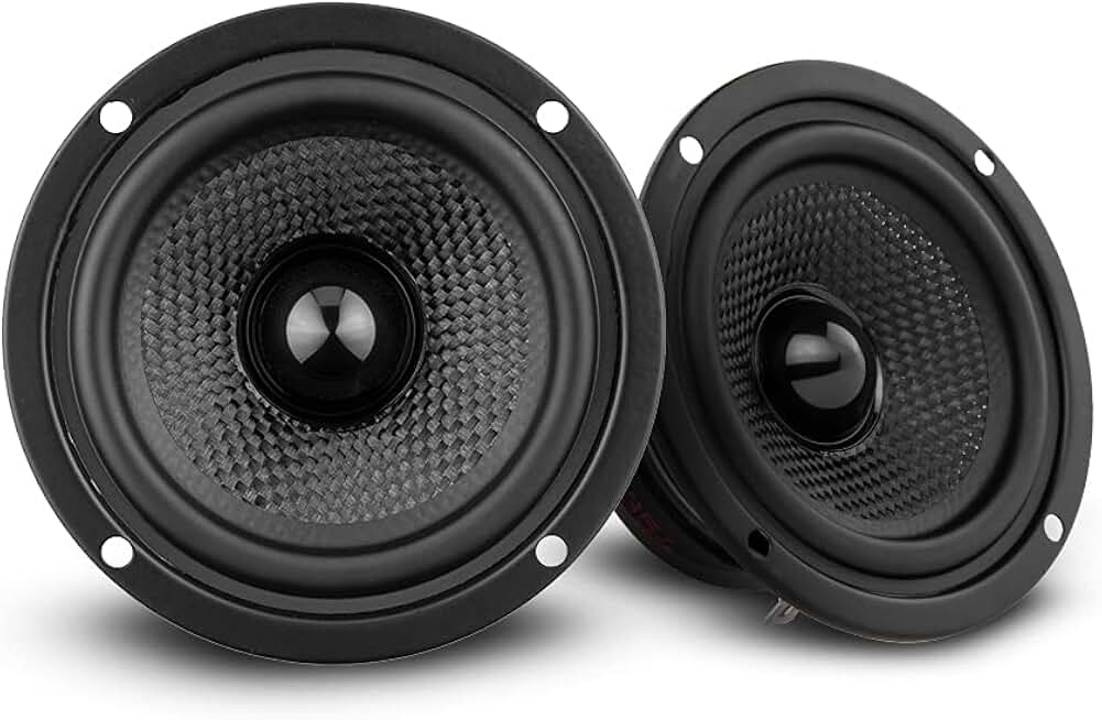 Pair of 3.5-inch full-range car speakers with Kevlar cone
