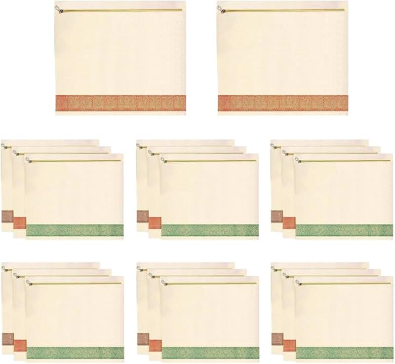 Organic Cotton Saree Storage Bags, 20 Pack