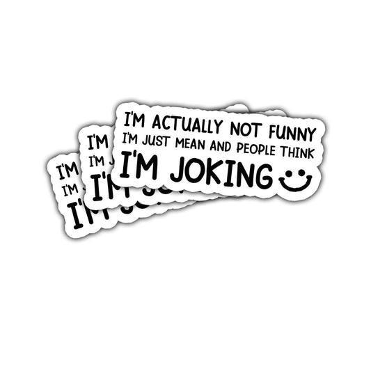 3-Pack Funny "I'm Not Joking" Stickers for Laptop and More