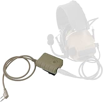 Tactical Headset Extension Cable with PTT Adapter (Tan)