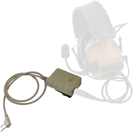 Tactical Headset Extension Cable with PTT Adapter (Tan)