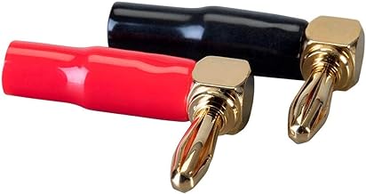 Right Angle Banana Plugs for 12-18AWG Speaker Wire
