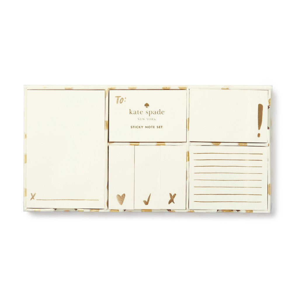 Women's Flamingo Dot Gold Sticky Note Set