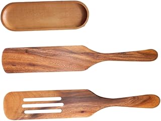 Long-handled Wooden Grill Spatula for Non-stick Cookware