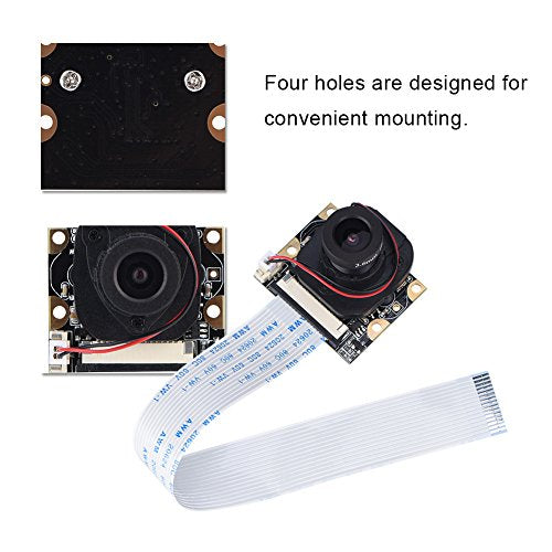 IRCUT Camera for Raspberry Pi Focusable Camera Module 5MP Webcam Video 1080p OV5642 Sensor for Raspberry Pi/Pi 2/Pi 3