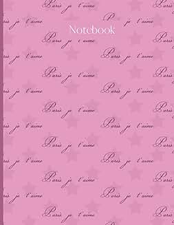 Paris Je T'aime Composition Notebook, 110 Pages