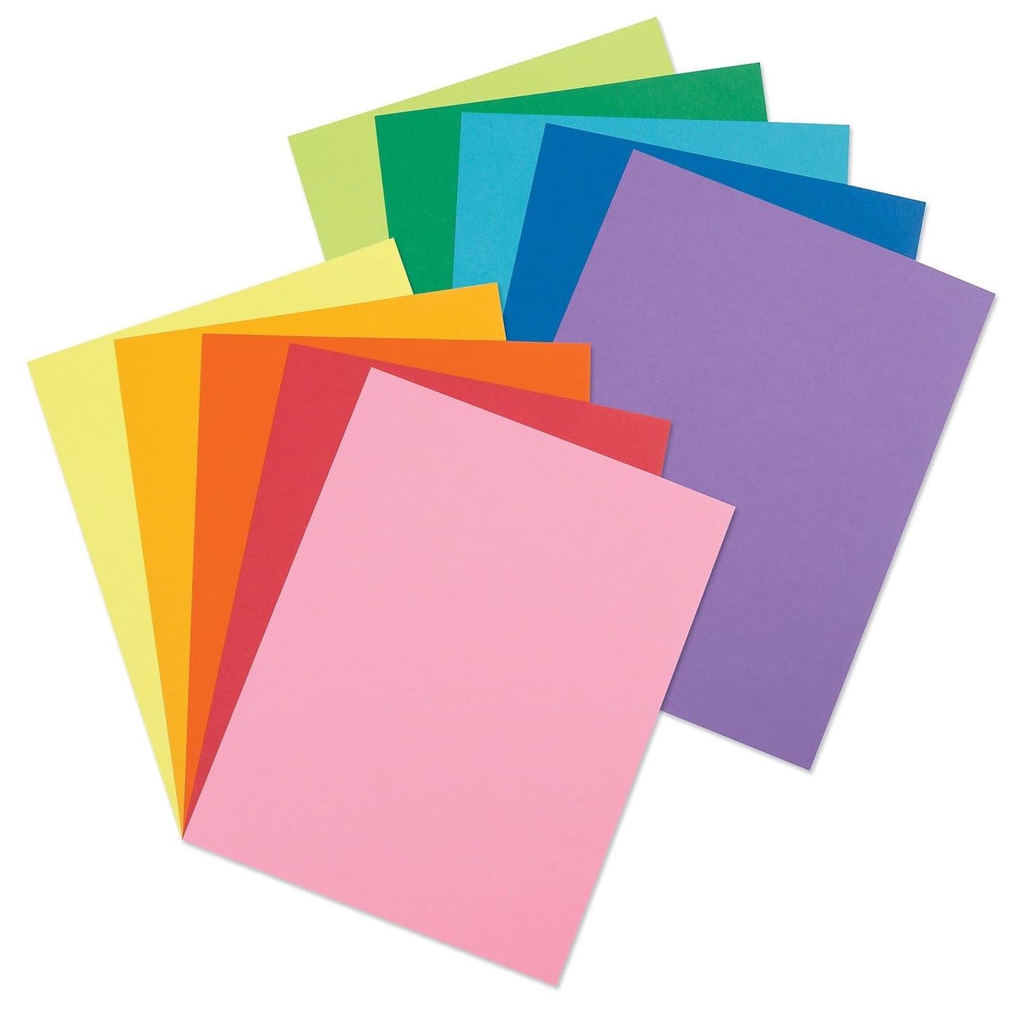 Colorful Assortment Card Stock, 10 Colors, 8.5 x 11, 50 Sheets
