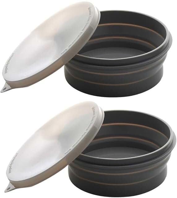 Silicone Collapsible Travel Food Bowls Set, 27oz