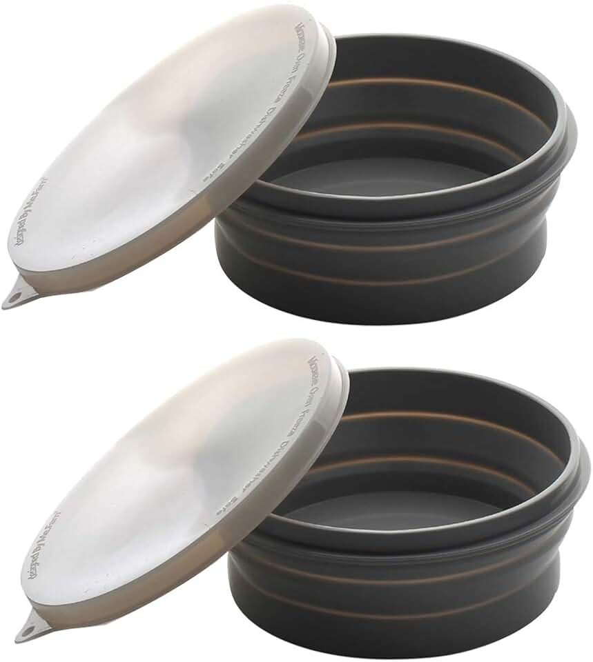 Silicone Collapsible Travel Food Bowls Set, 27oz