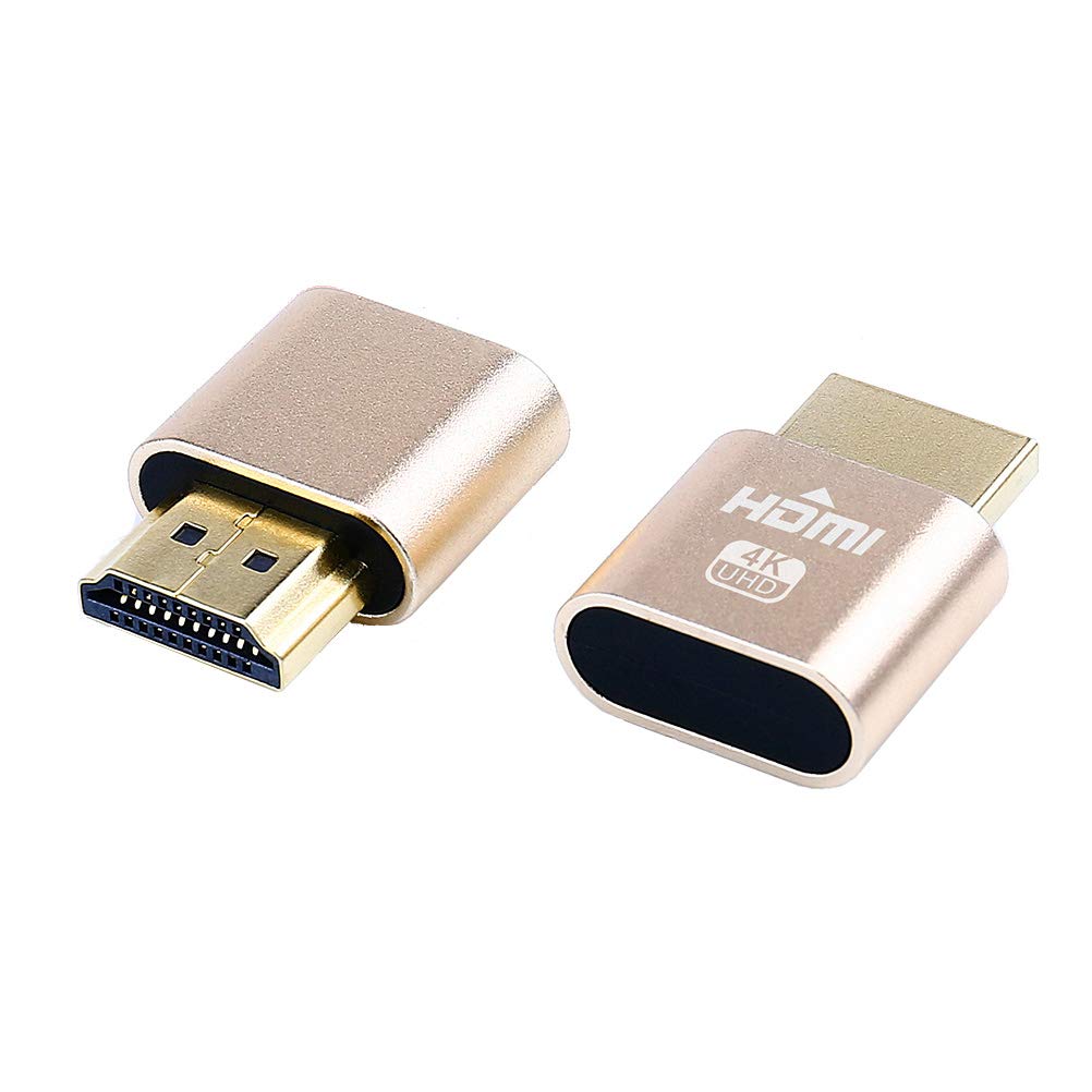 2 Pack HDMI Dummy Plugs for 4K Display Emulation