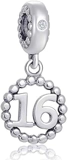 Number Charms in Sterling Silver for Bracelets and Necklaces