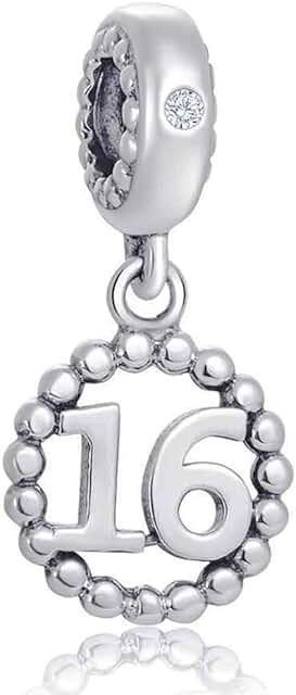 Number Charms in Sterling Silver for Bracelets and Necklaces
