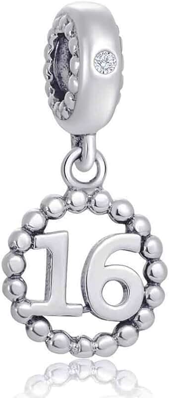 Number Charms in Sterling Silver for Bracelets and Necklaces